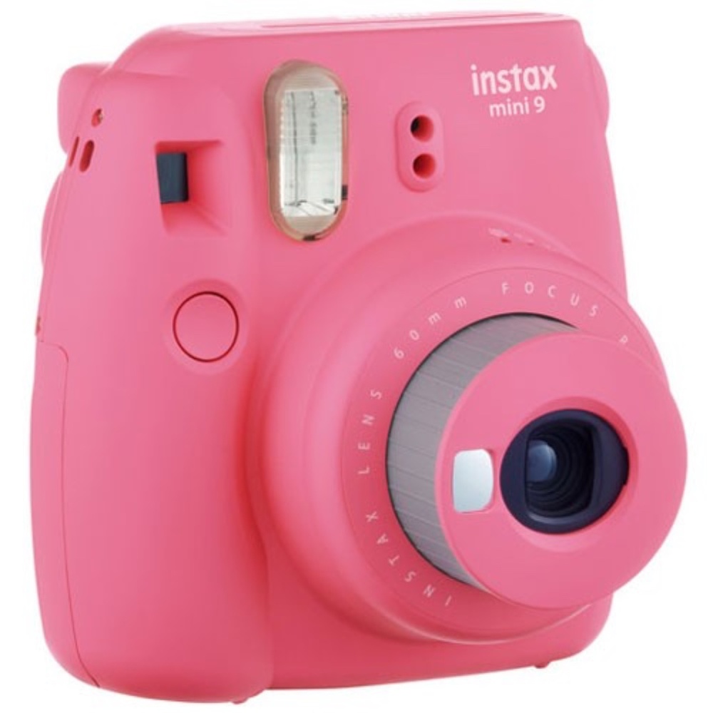 Pink Polaroid Instax Mini 9 Instant Film Camera Flamingo pink carry strap rare